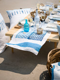 Bertozzi Taormina Blue Linen Collection Weston Table
