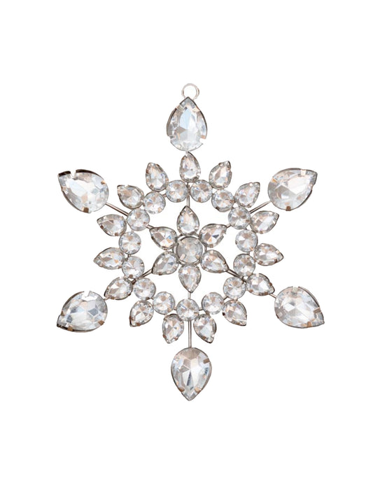 Bejeweled Silver Snowflake Ornament Weston Table