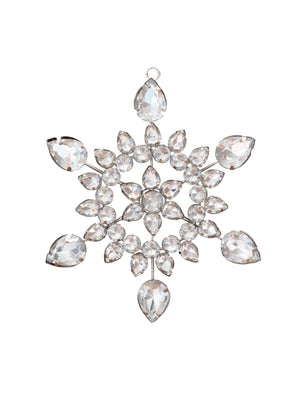  Bejeweled Silver Snowflake Ornament Weston Table 