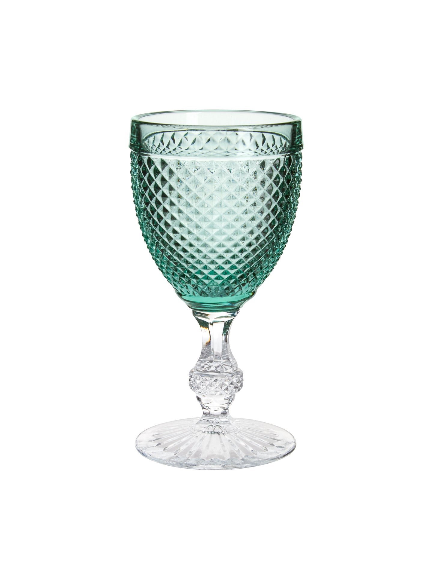 Bicos Bicolor Green Goblets Weston Table