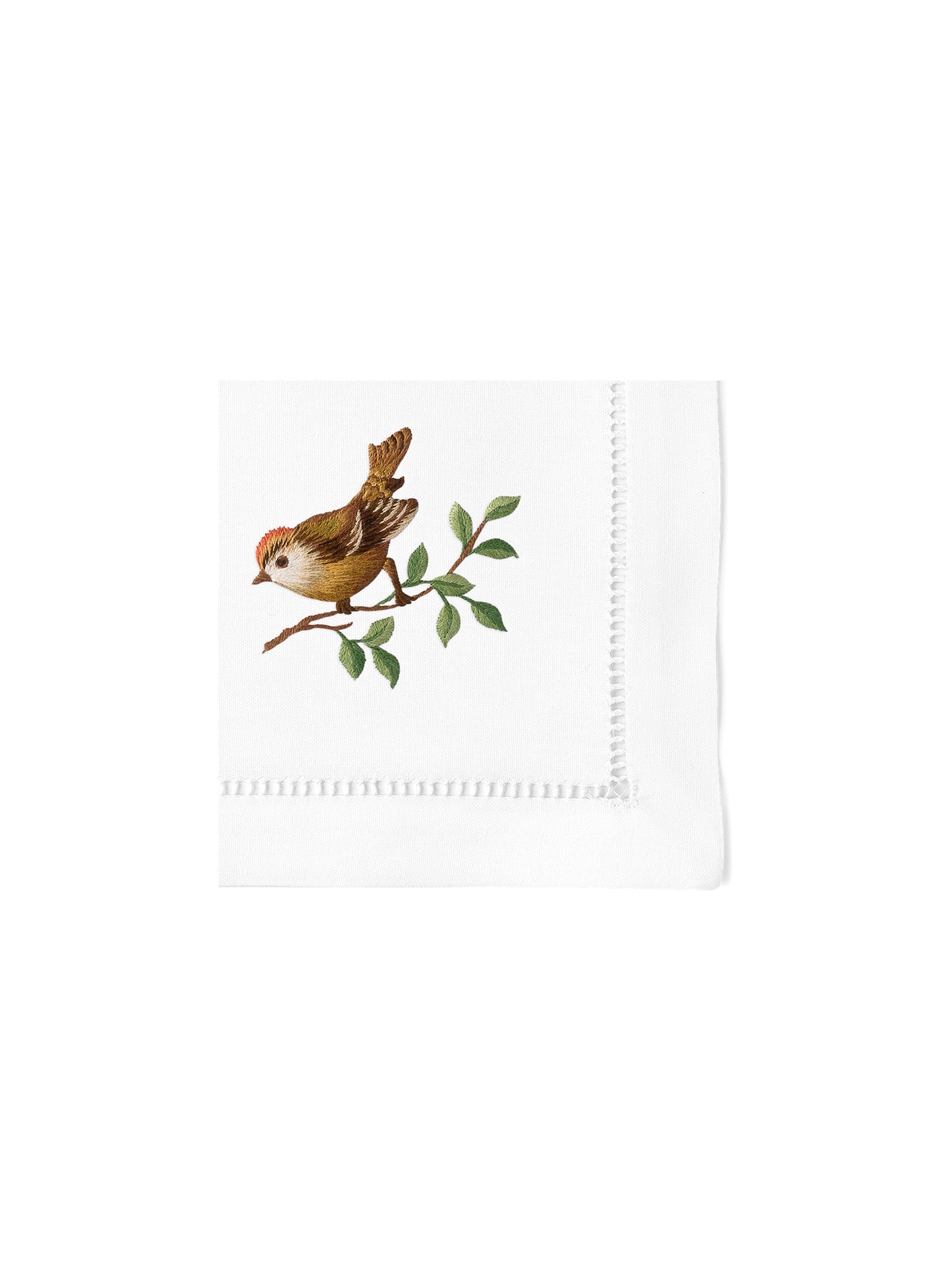 Embroidered Bird and Branch Dinner Napkin Set Weston Table