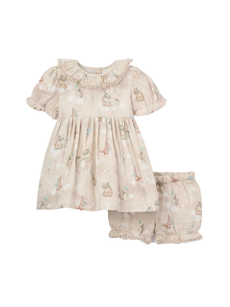 Birthday Bear Organic Cotton Dress & Bloomers Weston Table