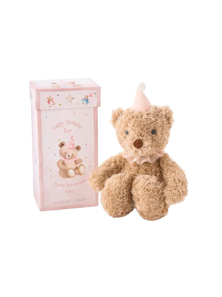 Birthday Bear with Gift Box Pink Weston Table
