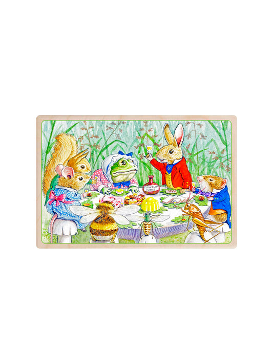 Birthday Tea Party Wooden Postcard Weston Table