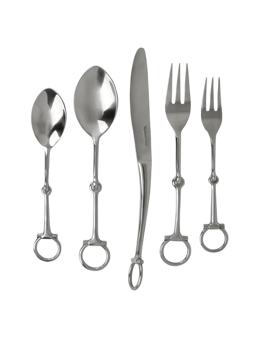 Bit Matte Silver Five Piece Place Setting Weston Table