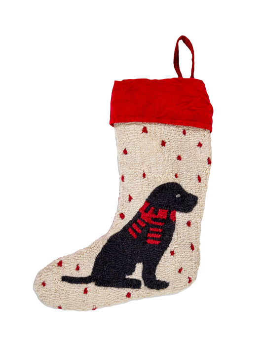 Black Lab Christmas Stocking Weston Table