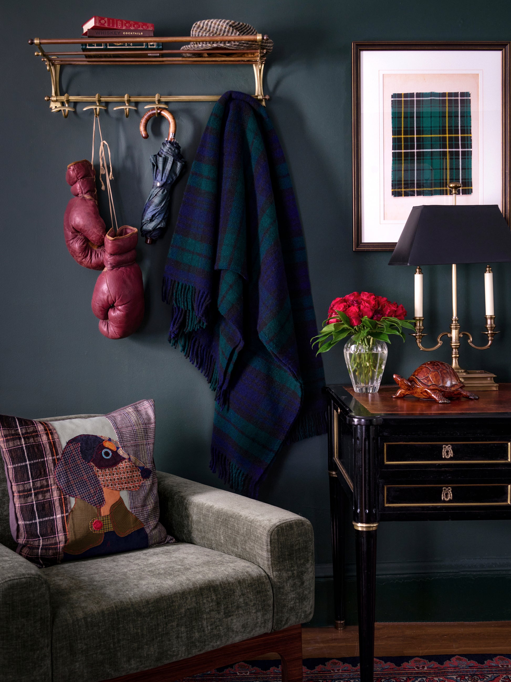 Black Watch Tartan Throw Weston Table