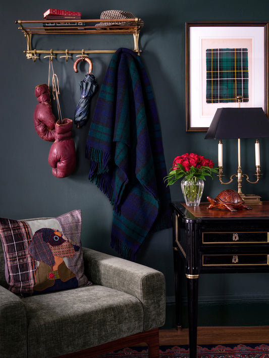 Black Watch Tartan Throw Weston Table