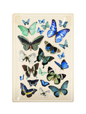 Blue Butterflies Decoupage Glass Tray Weston Table