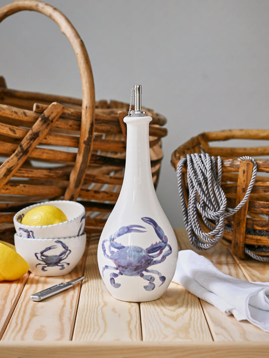 Blue Crab Olive Oil Bottle Weston Table