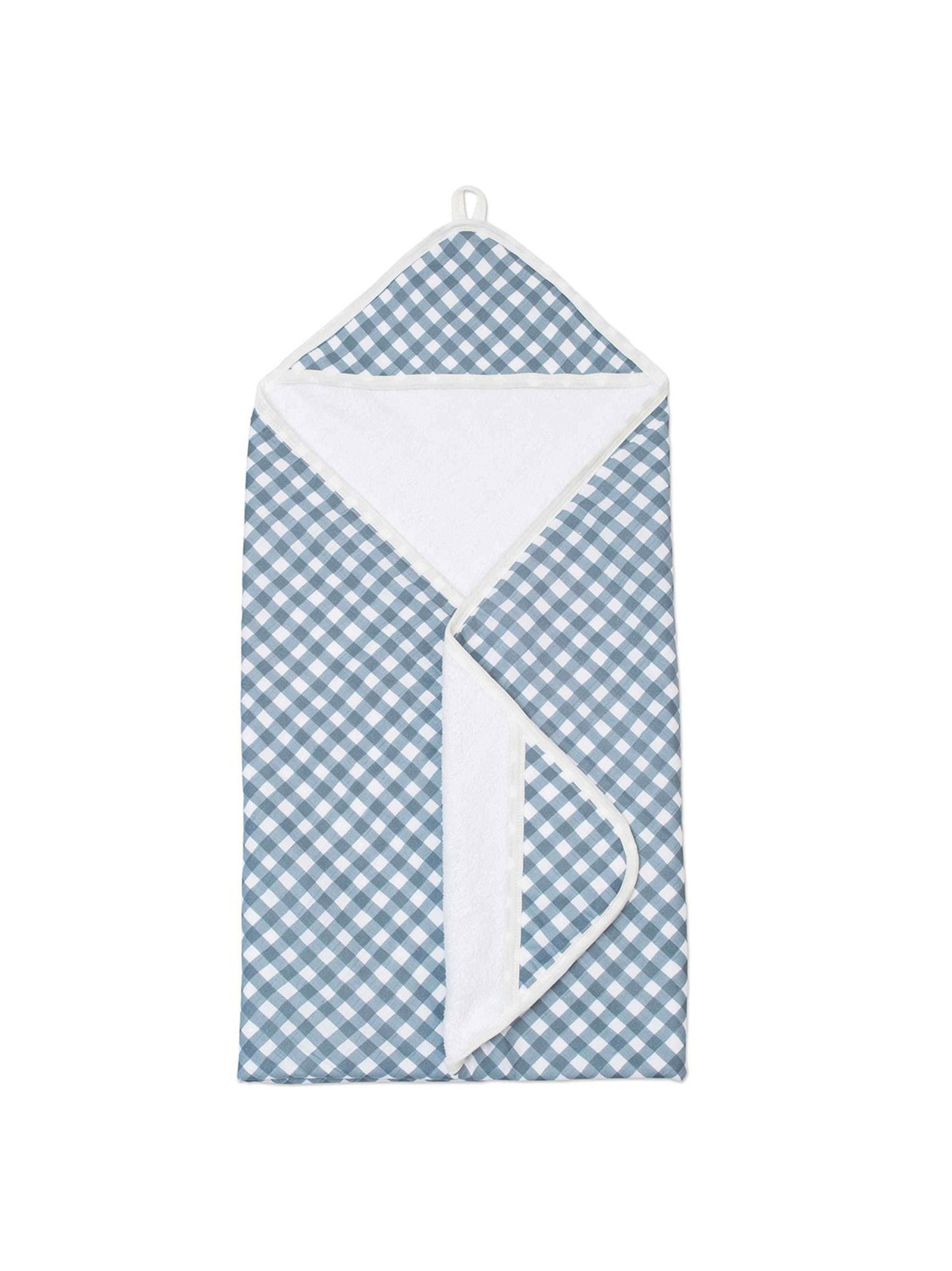 Blue Gingham Hooded Towel