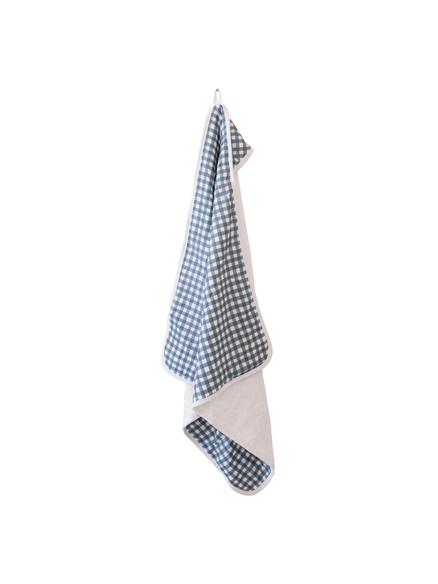 Blue Gingham Hooded Towel