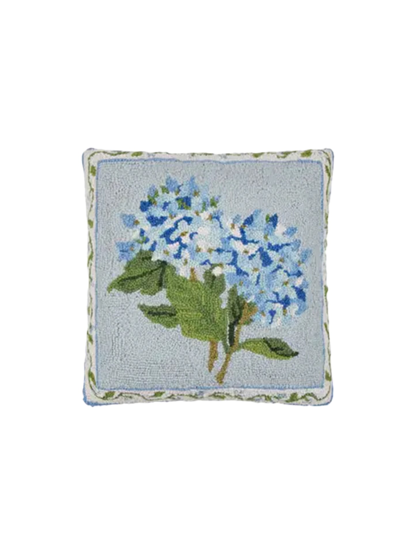 Blue Hydrangea Throw Pillow