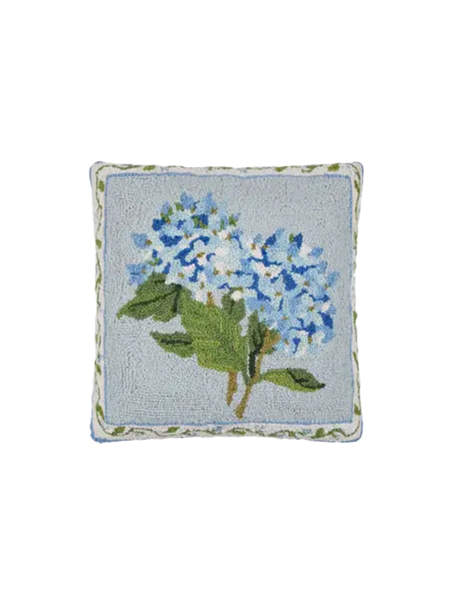 Blue Hydrangea Throw Pillow
