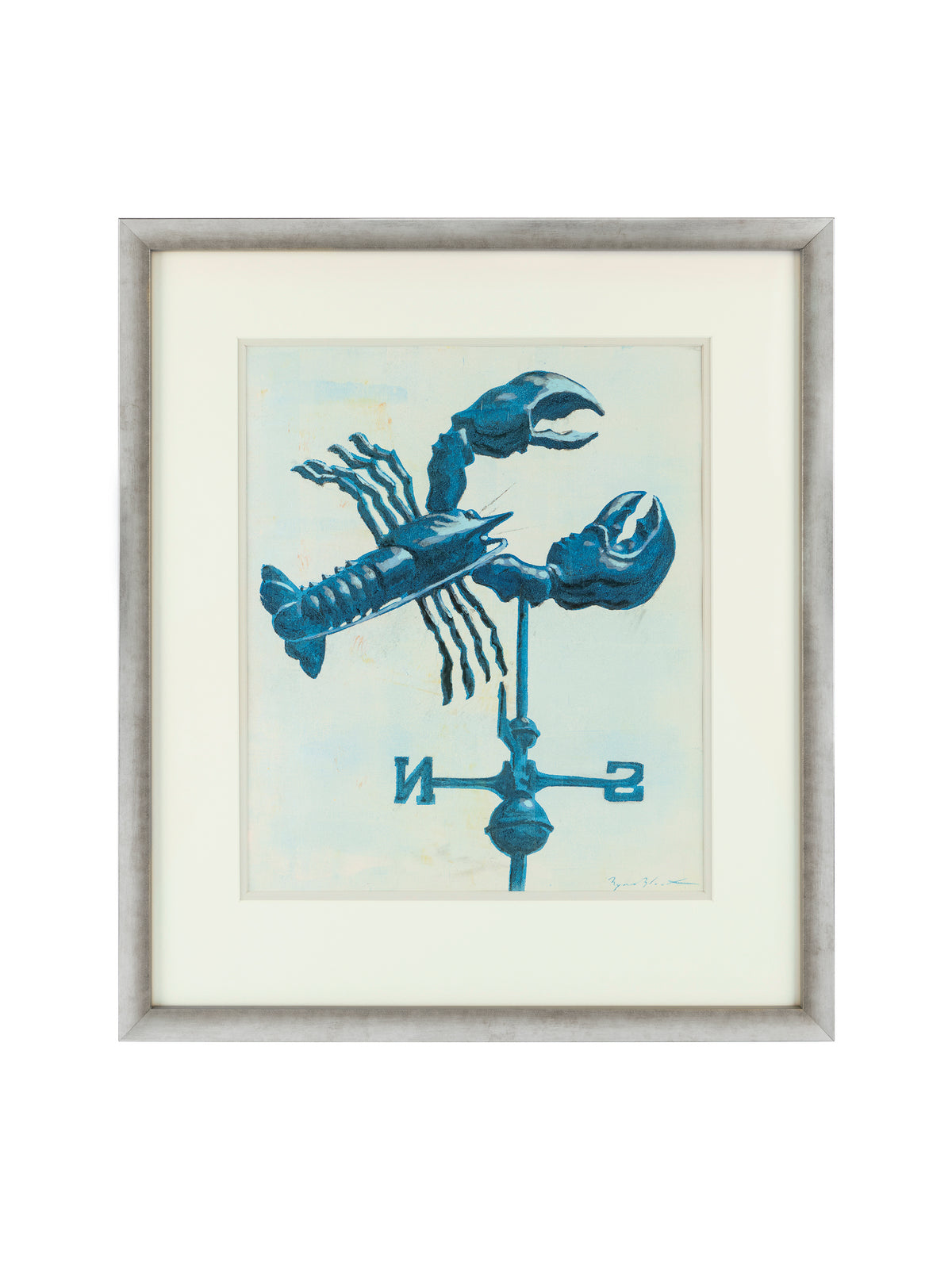 Blue Lobster Weathervane Monotype Weston Table