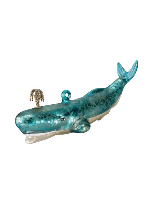 Blue Whale Glass Ornament Weston Table