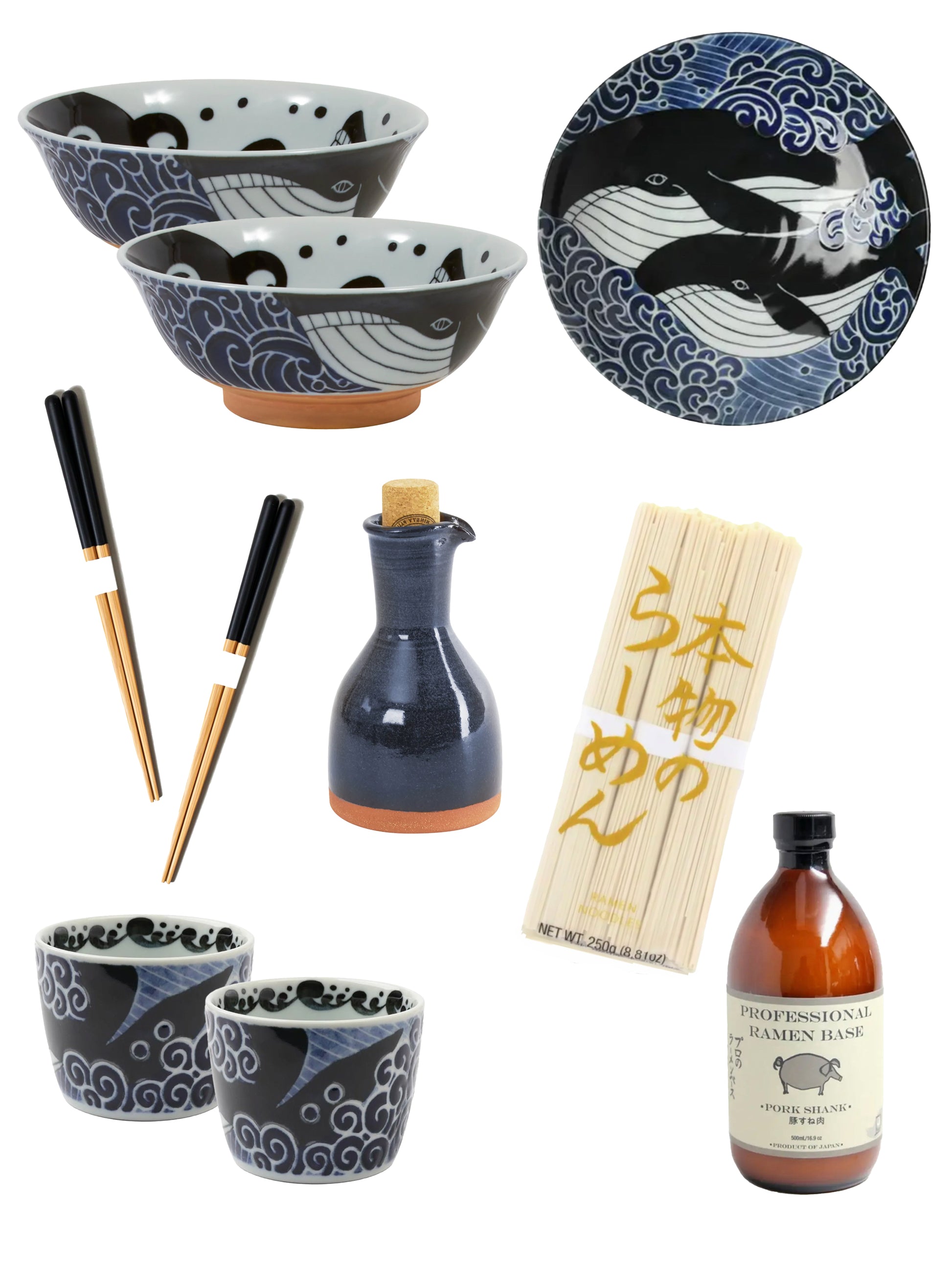 Blue Whale Ramen Set without placemats Weston Table SP