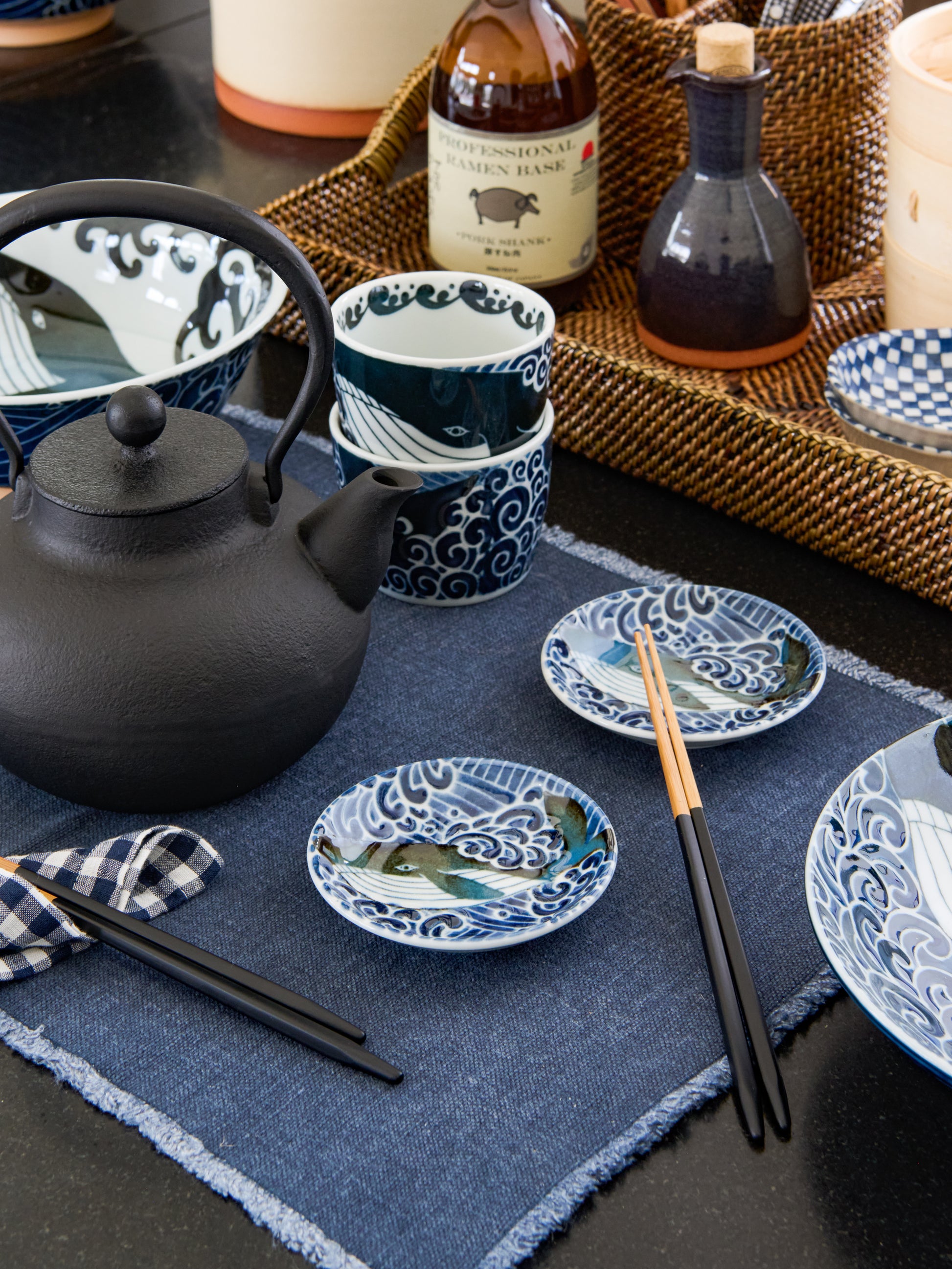 Blue Whale Waves Sauce Dishes Weston Table