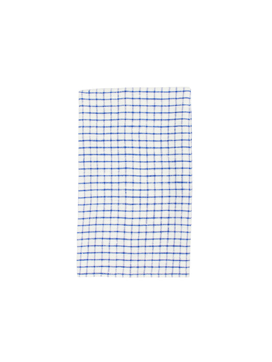 Blue and White Graphic Check Kitchen Towels Weston Table