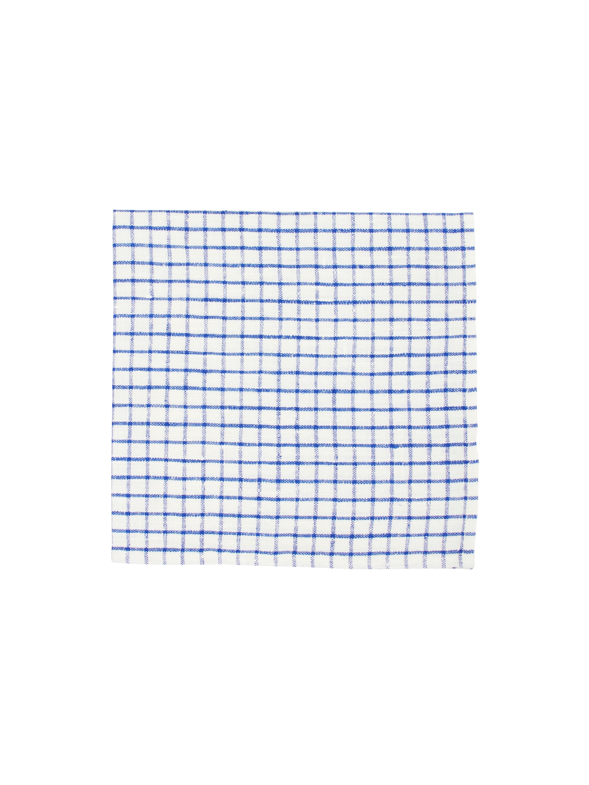 Blue and White Graphic Check Linen Collection Napkins Weston Table