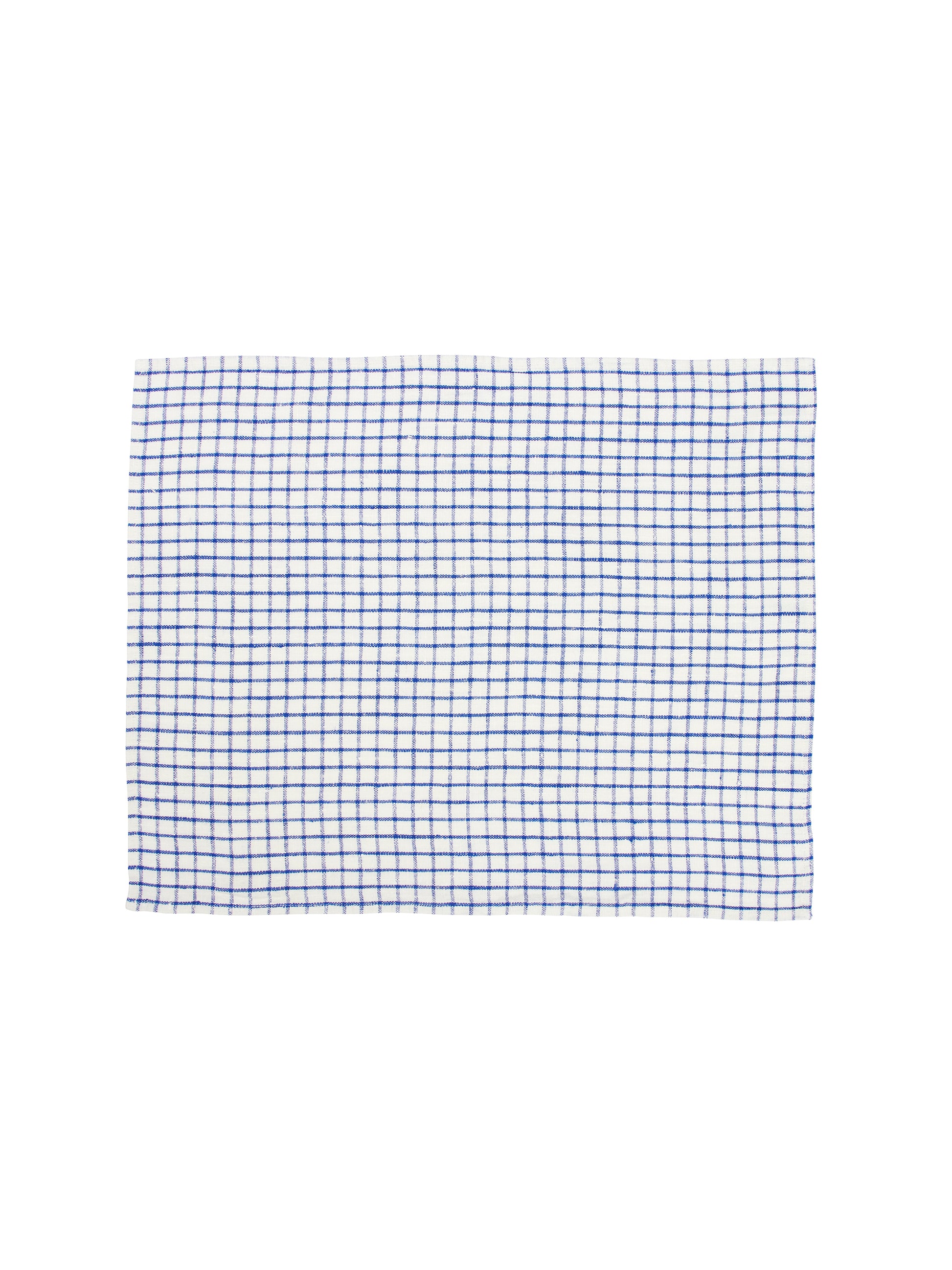 Blue and White Graphic Check Linen Collection Placemats Weston Table