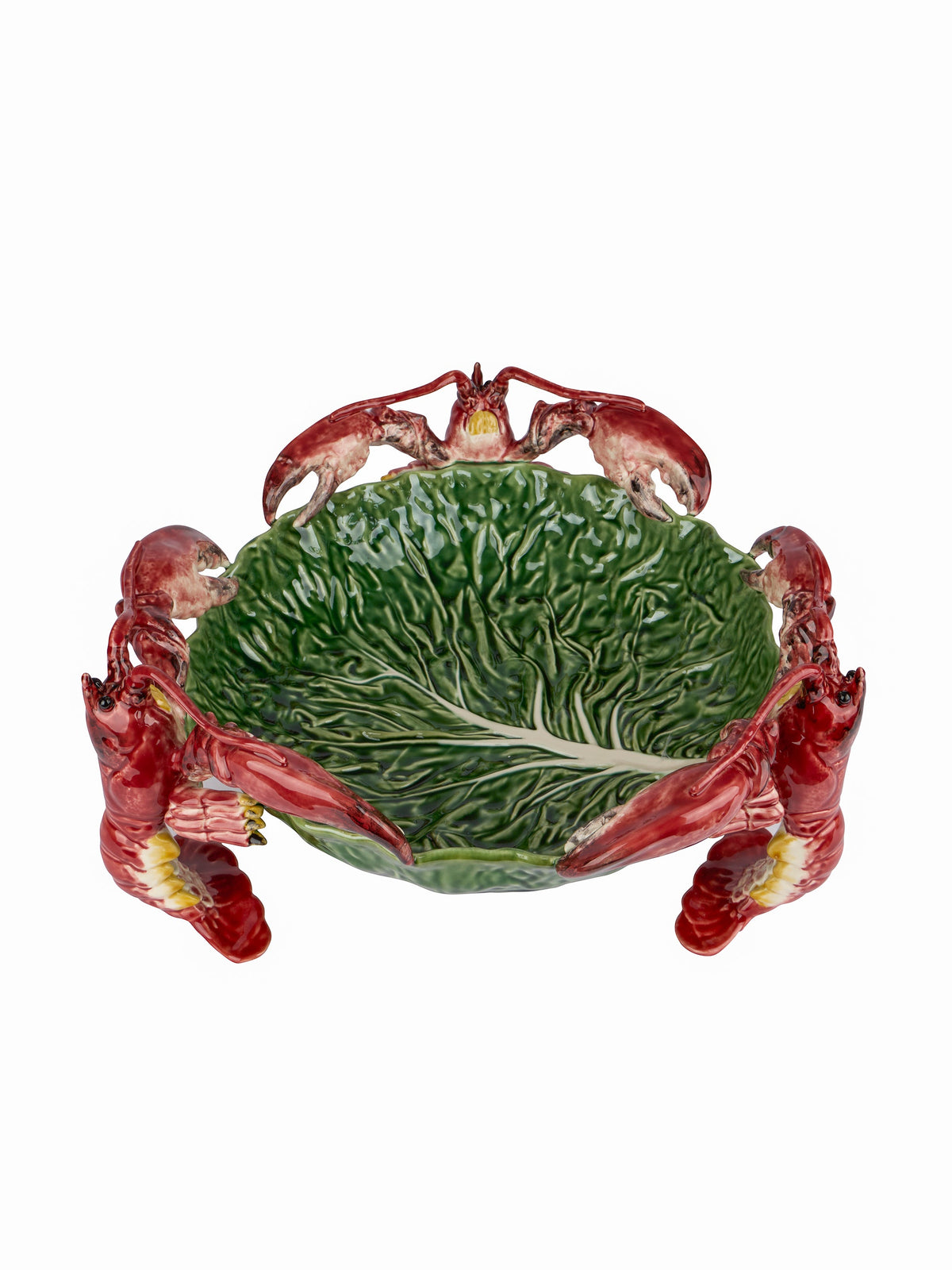 Bordallo Pinheiro Cabbage with Lobsters Centerpiece Weston Table