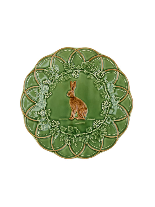 Bordallo Pinheiro Grove Hare Dessert Plate