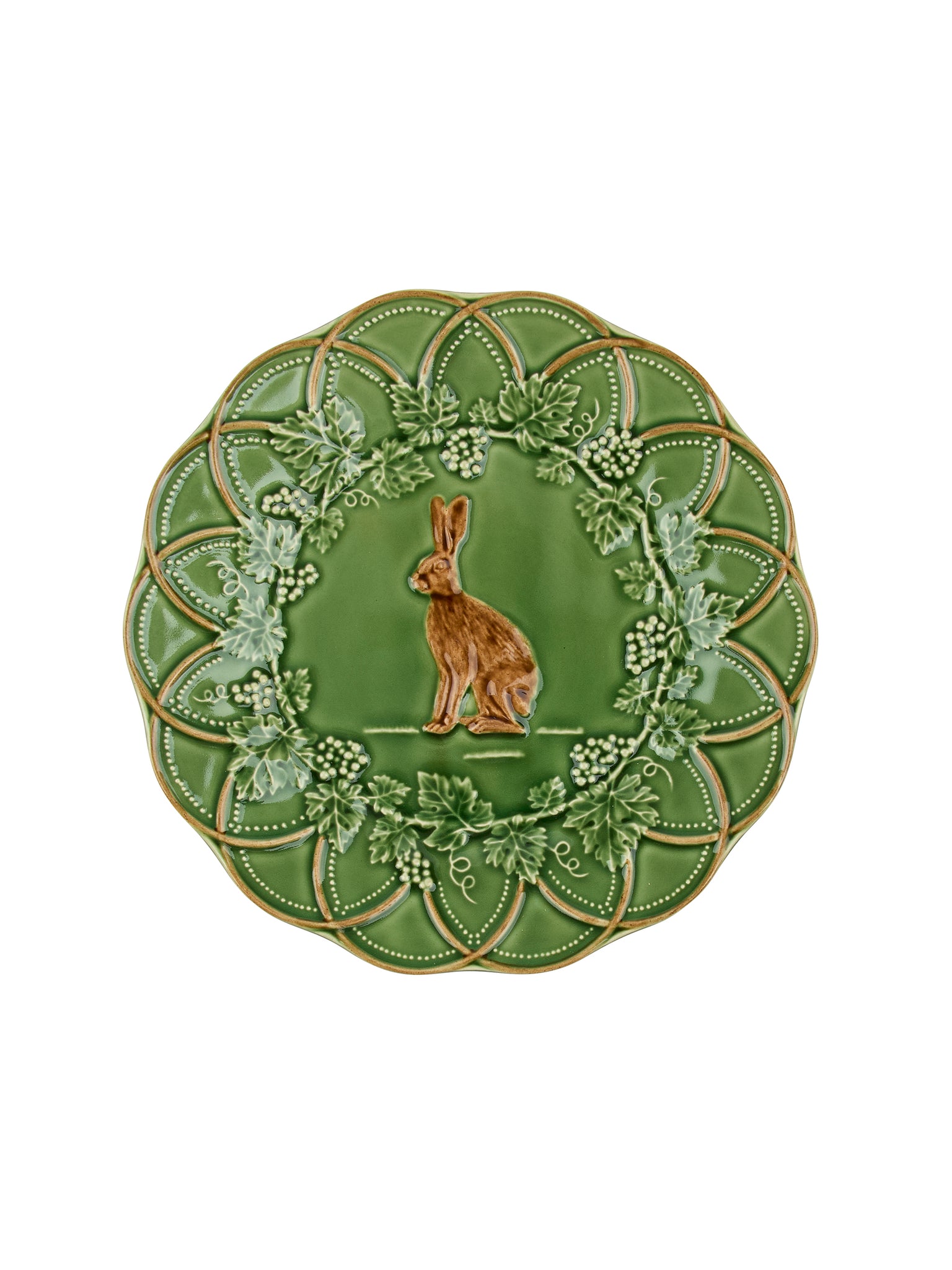 Bordallo Pinheiro Grove Hare Dessert Plate