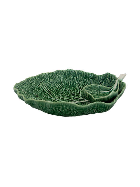 Bordallo Pinheiro Large Cabbage Leaf with Dip Bowl Weston Table