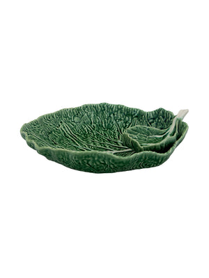  Bordallo Pinheiro Large Cabbage Leaf with Dip Bowl Weston Table 