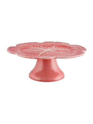  Bordallo Pinheiro 12" Pink Cabbage Cake Stand Weston Table 