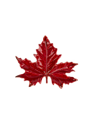  Bordallo Pinheiro Red Maple Leaf Plate Weston Table 