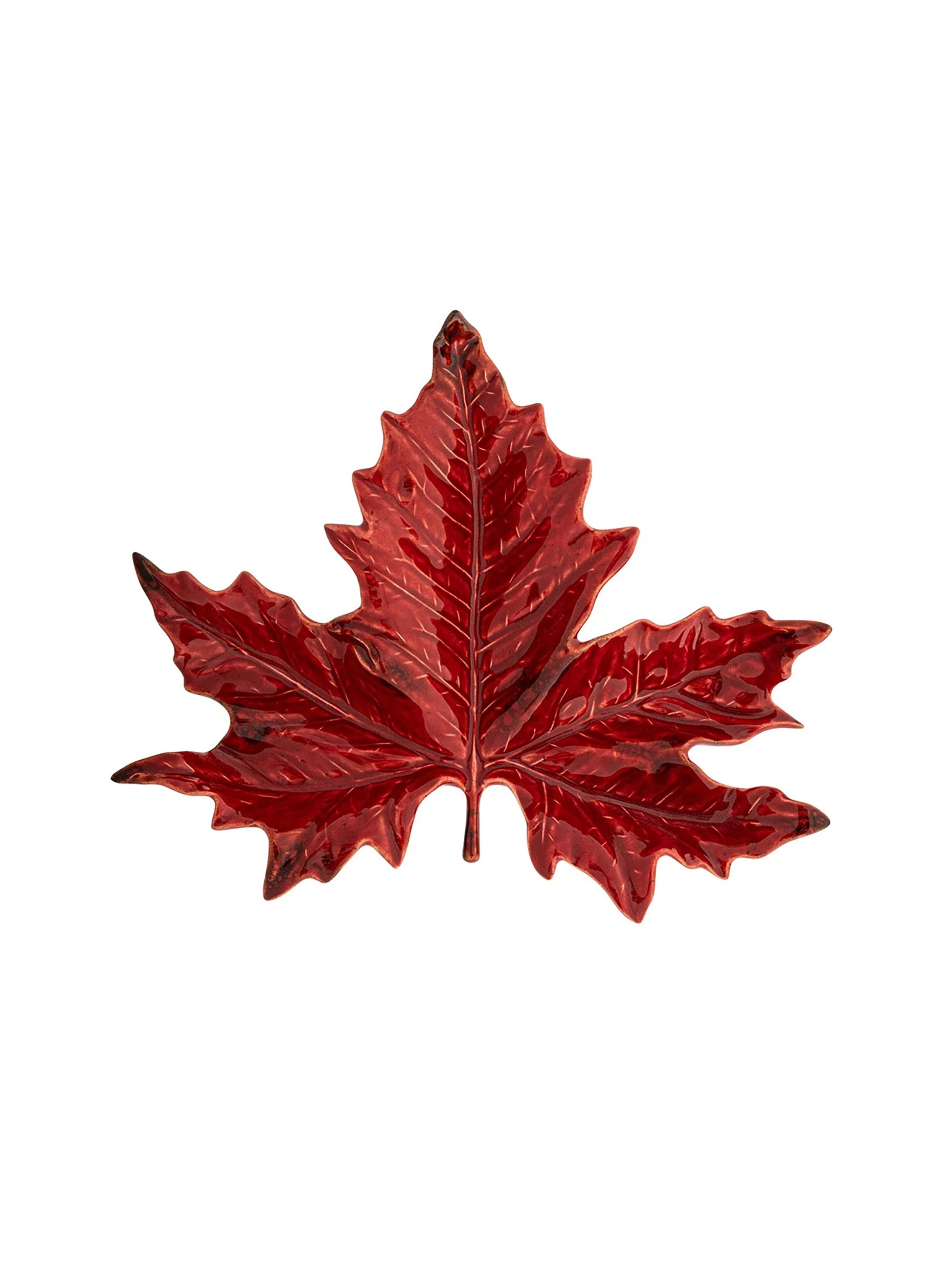 Bordallo Pinheiro Red Maple Leaf Plate Weston Table