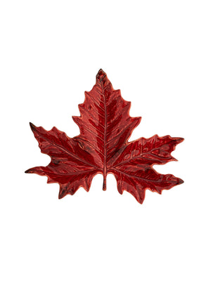  Bordallo Pinheiro Red Maple Leaf Plate Weston Table 