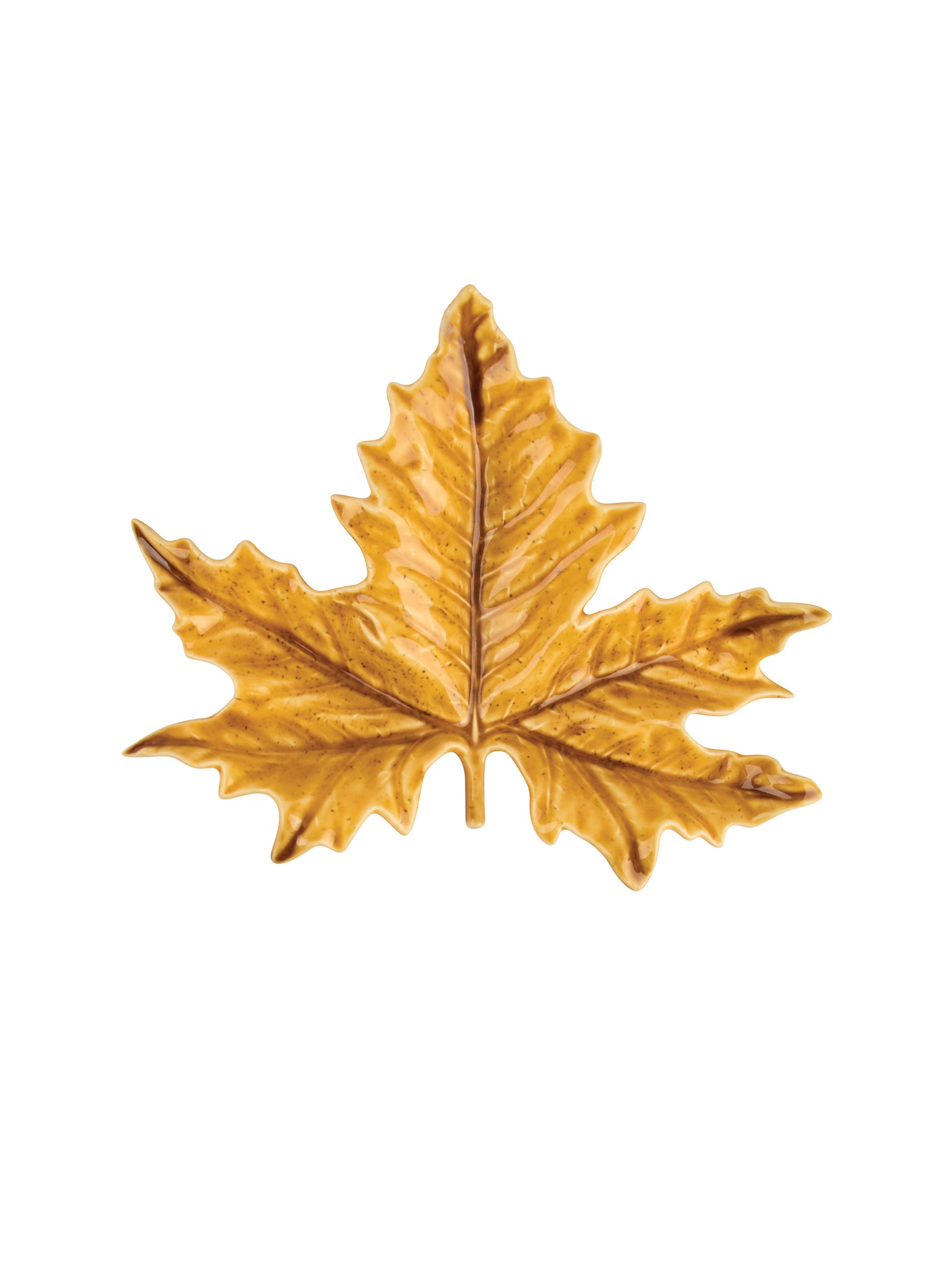 Bordallo Pinheiro Yellow Maple Leaf Plate Weston Table