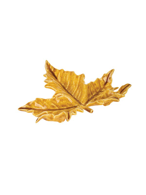  Bordallo Pinheiro Yellow Maple Leaf Plate Weston Table 