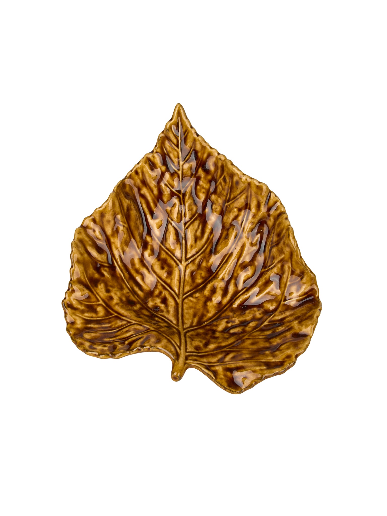 Bordallo Pinheiro Small Brown Birch Leaf Plate Weston Table