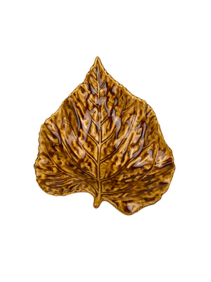  Bordallo Pinheiro Small Brown Birch Leaf Plate Weston Table 