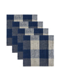 Boston Navy Check Linen Collection Napkins Set of Four Weston Table