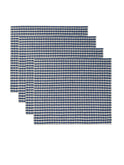 Boston Navy Gingham Linen Collection Placemats Set of Four Weston Table