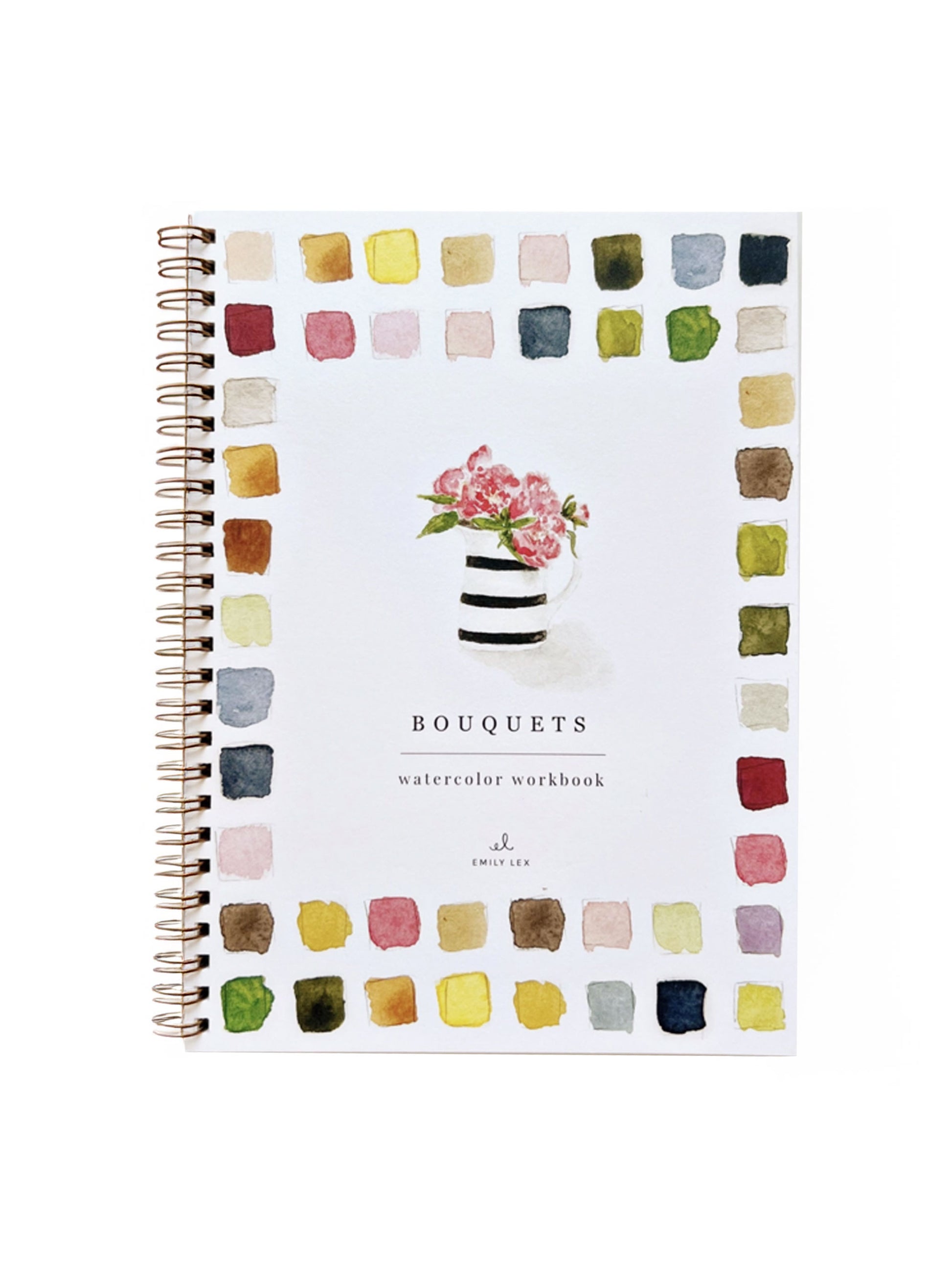 Bouquets Watercolor Workbook Paint and Brushes Set Weston Table