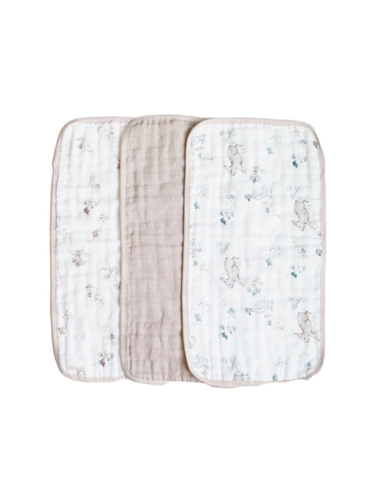 Bunnies and Ducks Organic Cotton Burp Cloths Weston Table