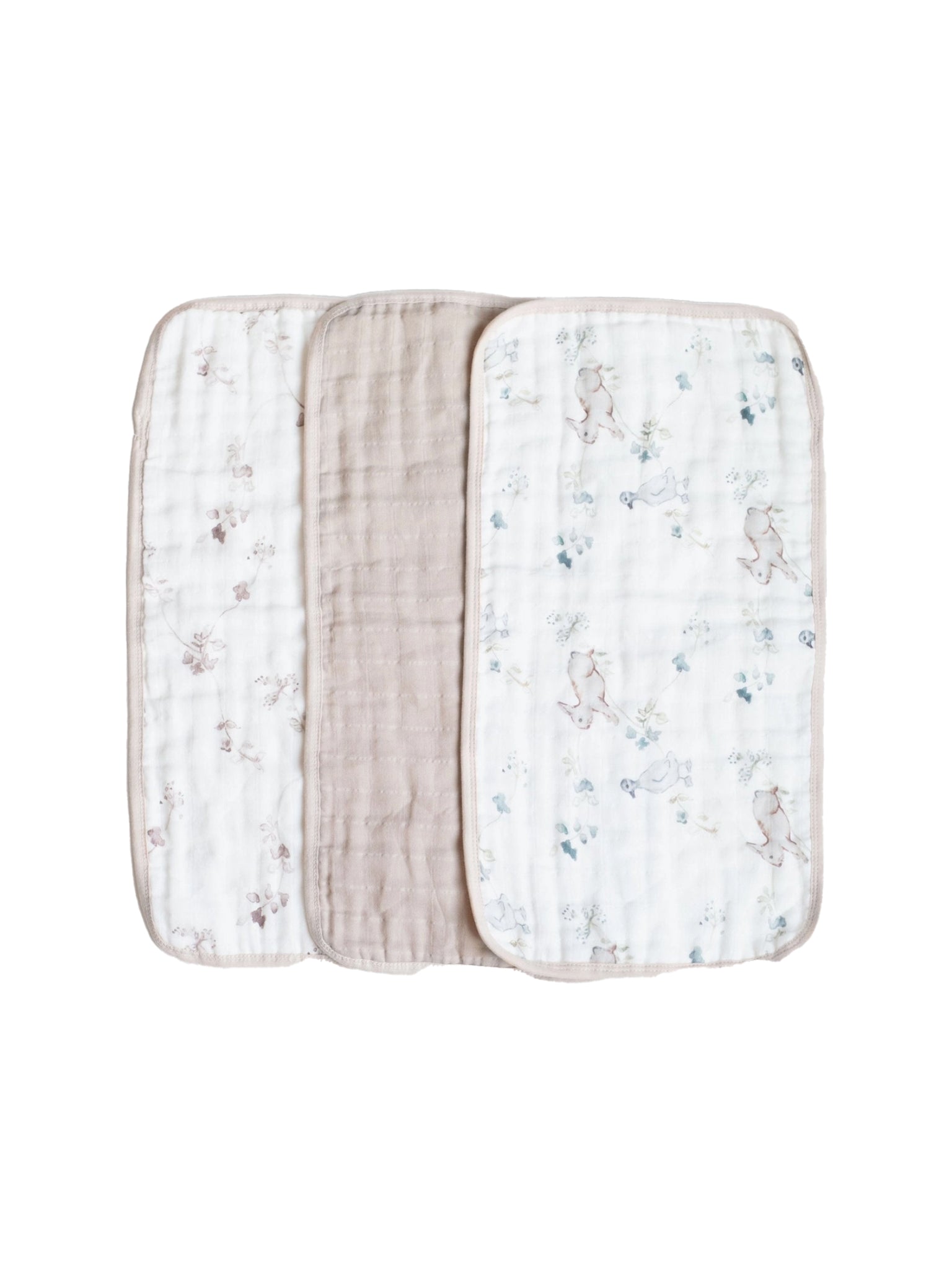 Bunnies and Ducks Organic Cotton Burp Cloths Weston Table