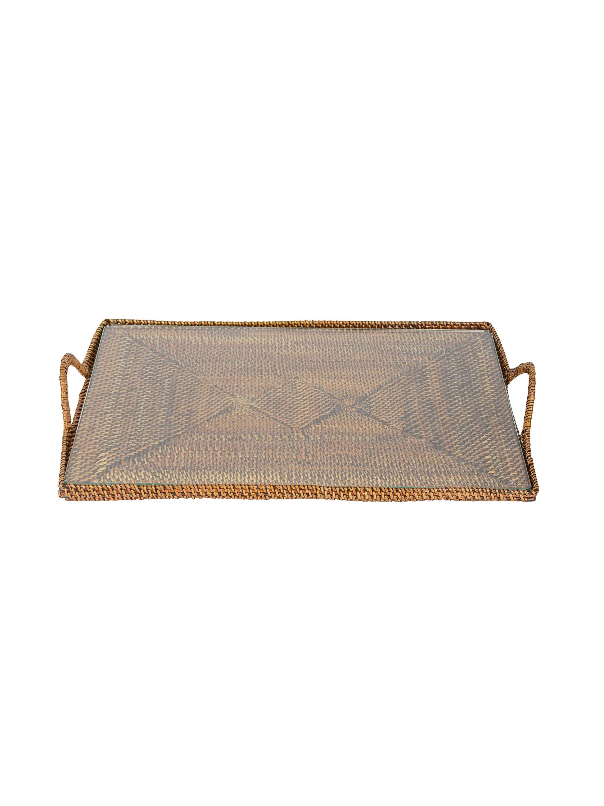 Calaisio Rectangular Serving Tray with Glass Bottom Weston Table