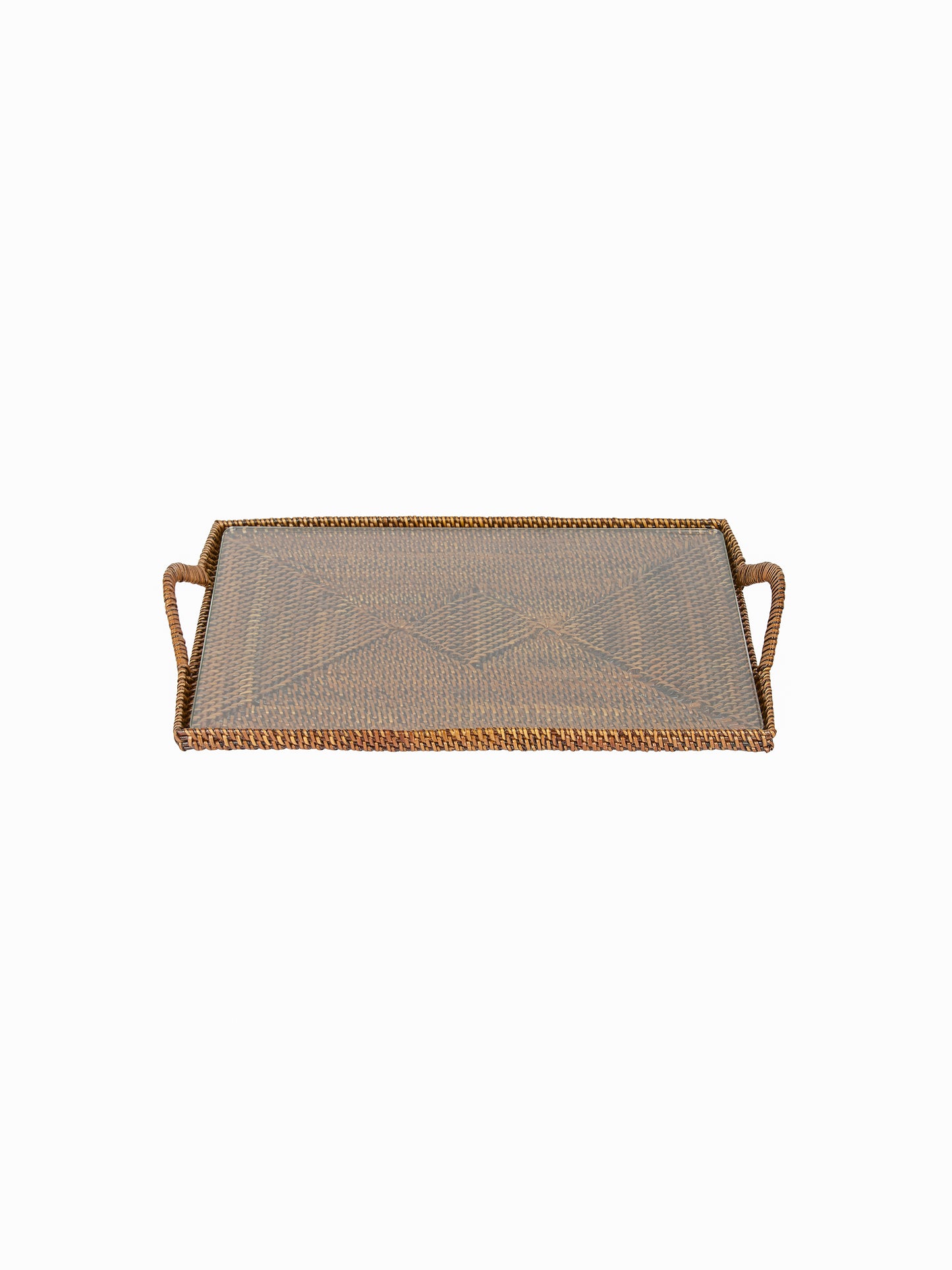 Calaisio Rectangular Serving Tray with Glass Bottom Weston Table