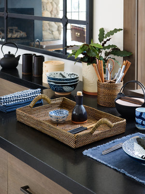  Calaisio Rectangular Tray with Handles Weston Table 