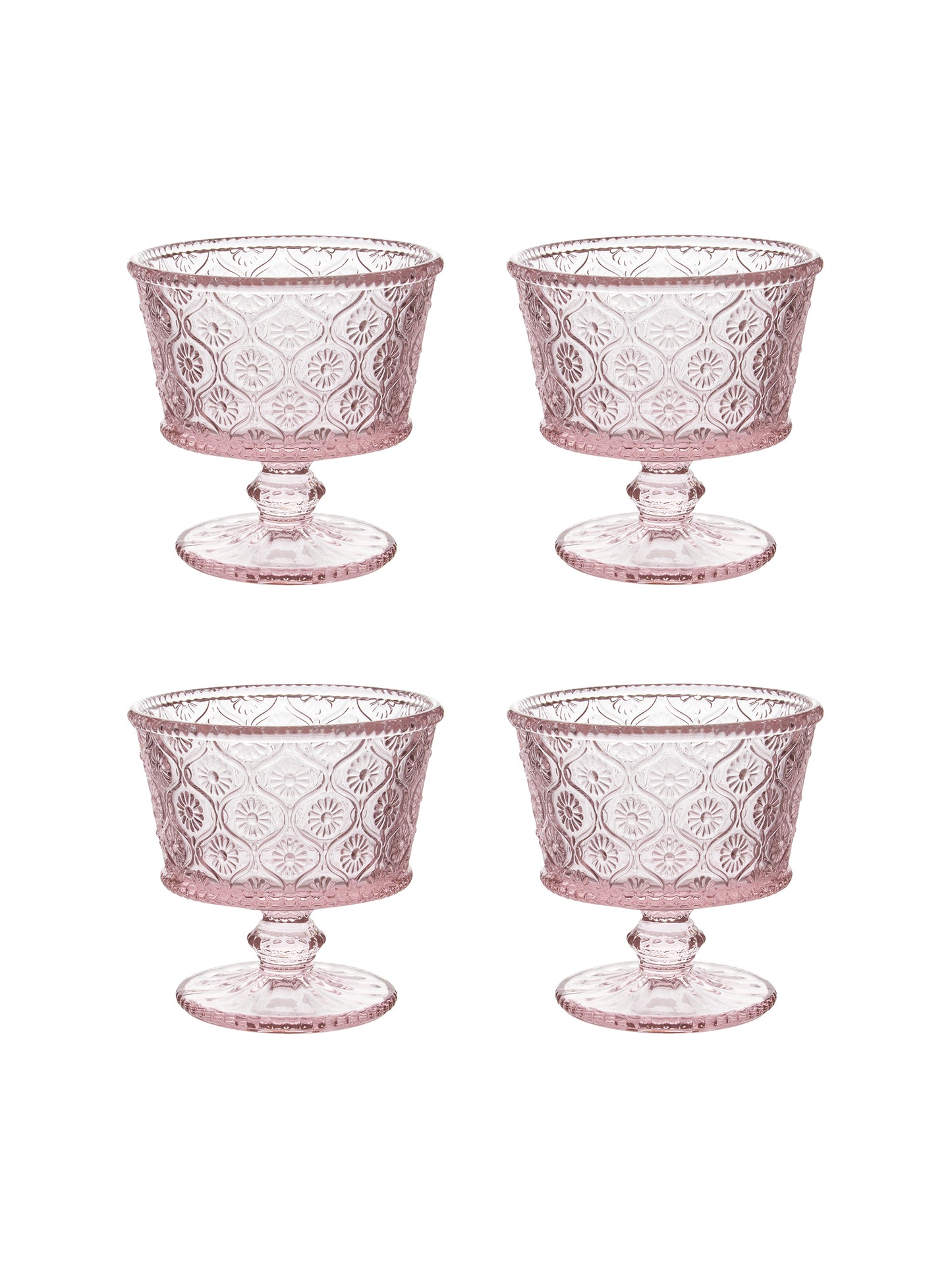 Cameo Pink Dessert Dishes Set of Four Weston Table