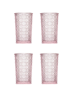  Cameo Pink Highball Glasses Set of Four Weston Table 