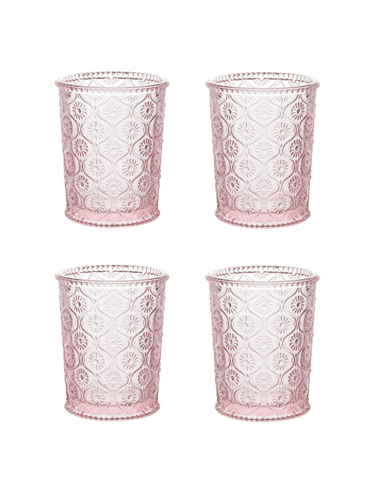 Cameo Pink Old Fashioned Glasses Set of Four Weston Table