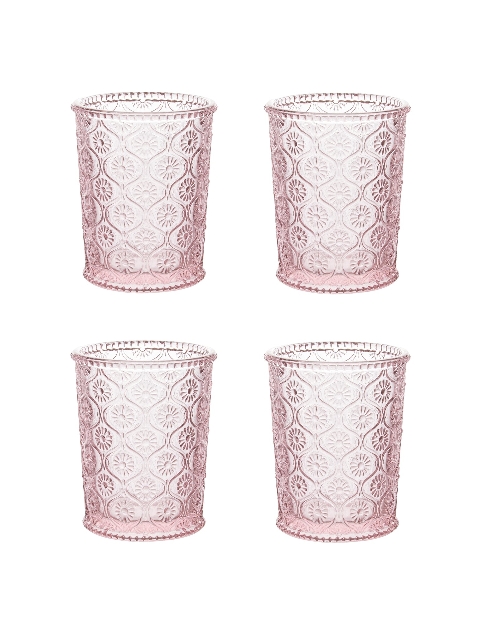 Cameo Pink Old Fashioned Glasses Set of Four Weston Table